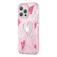 Kingxbar Heart Star Series case for iPhone 14 Pro Max pink heart case, Kingxbar