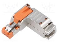 Plug; RJ45; PIN: 8; Cat: 5e; shielded; Layout: 8p8c; 22AWG; for cable TE Connectivity