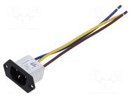 Connector: AC supply; socket; male; 10A; 250VAC; C14 (E); 5121; IP40 SCHURTER