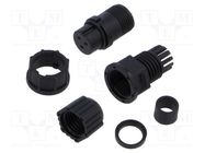 Connector: circular; plug; size B; female; PIN: 3; 5A; IP67; straight AMPHENOL LTW