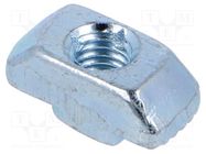 Nut; for profiles; Width of the groove: 8mm; steel; zinc; T-slot ELESA+GANTER