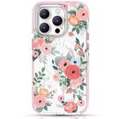 Kingxbar Flora Series magnetic case for iPhone 14 Pro Max MagSafe decorated with rose flowers print, Kingxbar