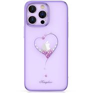 Silicone case with Swarovski crystals Kingxbar Wish Series for iPhone 14 Plus - purple, Kingxbar