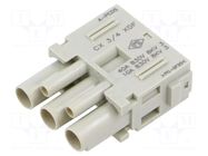 Connector: HDC; contact insert; female; MIXO; PIN: 3; 40A; 600V ILME