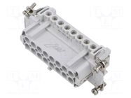 Connector: HDC; contact insert; female; JNE; PIN: 16; 16A; 600V ILME