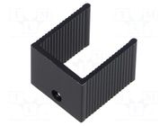 Heatsink: extruded; U; TO220; black; L: 15mm; W: 18mm; H: 20mm; screw ALUTRONIC
