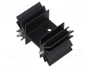 Heatsink: extruded; H; TO218,TO220,TOP3; black; L: 25.4mm; W: 42mm ALUTRONIC