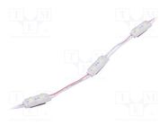 LED; white; 500mW; 7000K; 70lm; IP67; 140°; No.of diodes: 2; -25÷55°C POS