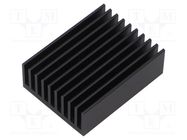 Heatsink: extruded; grilled; black; L: 50mm; W: 38.1mm; H: 16.5mm FISCHER ELEKTRONIK