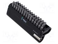 Kit: screwdriver bits; Phillips,Pozidriv®,Torx®; Holder: C6,3mm WERA