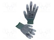 Protective gloves; ESD; S; Application: general purpose; grey EUROSTAT GROUP