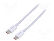 Cable; USB C plug,both sides; 2m; white; 100W BASEUS