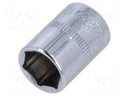 Socket; 6-angles,socket spanner; HEX 13mm; 1/4" IRIMO