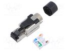 Plug; RJ45; PIN: 8; Cat: 6a; shielded; Layout: 8p8c; for cable BEL FUSE
