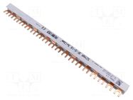 Busbar; 12mm2; Poles: 3; Urated: 400V; 80A; fork; Pitch: 17.8mm; PVC PAWBOL