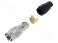 Connector: circular; push-pull; plug; PIN: 5; 2A; HR10; soldering HIROSE