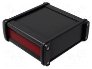 Enclosure: with panel; NoVoTronic; X: 126mm; Y: 120mm; Z: 49mm; black ROSE
