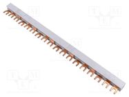 Busbar; 12mm2; Poles: 3; Urated: 400V; 80A; fork; Pitch: 17.8mm; PVC PAWBOL