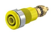 SOCKET, 4MM, SHROUDED, YELLOW, PK5