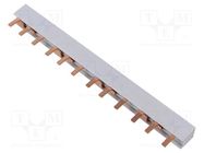 Busbar; 10mm2; Poles: 3; Urated: 400V; Pitch: 17.8mm; No.of mod: 12 PAWBOL