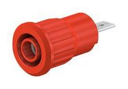 SOCKET, 4MM, PRESS-FIT, RED, PK5