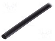 Heat shrink sleeve; glued; 3: 1; 35mm; L: 1m; black; Temp: -25÷125°C RADPOL