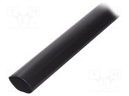 Heat shrink sleeve; glued; 63mm; L: 1m; black; Temp: -25÷125°C RADPOL