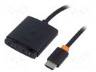 Adapter; HDMI 2.0; HDMI socket x2,HDMI plug; 1m; black; black BASEUS
