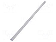 Closed cable trunkings; silver; L: 1.1m; W: 33mm; H: 18mm; aluminium Goobay