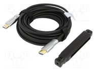 Cable; HDMI 2.1,optical; HDMI plug,both sides; 10m; black AKYGA