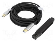 Cable; HDMI plug,both sides; 10m; black; HDMI 2.1,optical AKYGA