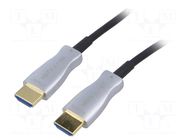 Cable; HDMI plug,both sides; HDMI 2.1,optical; 5m; black AKYGA