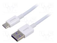 Cable; USB A plug,USB C plug; 2m; white; 66W BASEUS