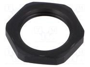 Nut; M20; 1.5; steel; Plating: oxidized; 27mm; black ELESA+GANTER