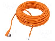 Cable: for sensors/automation; PIN: 4; M12-M12; 20m; plug; plug IFM ELECTRONIC