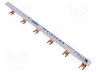 Busbar; 16mm2; Poles: 3; Urated: 400V; 100A; fork; No.of mod: 18; PVC PAWBOL