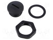 Stopper; PG11; polyamide; black; Thread: PG KRADEX