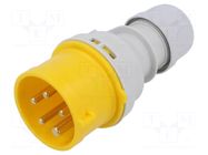 Connector: AC supply; plug; male; 16A; 110VAC; Shark; IEC 60309 PCE