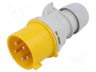 Connector: AC supply; plug; male; 32A; 110VAC; Shark; IEC 60309 PCE