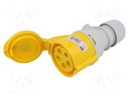 Connector: AC supply; plug; female; 32A; 110VAC; Shark; IEC 60309 PCE