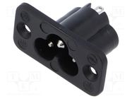 Connector: AC supply; socket; male; 2.5A; 250VAC; IEC 60320; C6 SCHURTER