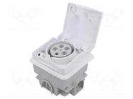 Connector: AC supply 3-phase; socket; female; 16A; 415VAC; Design PCE