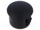 Stopper; polyamide; Wall thick: 1.7mm; Øhole: 6.4mm; H: 5.6mm; black ESSENTRA