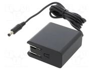 Power supply: switching; mains,plug-in; 48VDC; 0.94A; 45.1W; 91% MEAN WELL