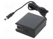 Power supply: switching; mains,plug-in; 48VDC; 0.94A; 45.1W; 91% MEAN WELL