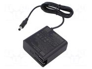 Power supply: switching; mains,plug-in; 15VDC; 4.34A; 65.1W; 90% MEAN WELL