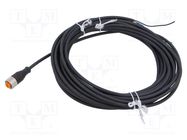 Connection lead; M12; PIN: 3; straight; 10m; plug; 250VAC; 4A; IP67 LUMBERG AUTOMATION