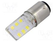 LED lamp; white; BA15D; 230VAC POLAM-ELTA