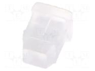 Fiber for LED; 2.3x2.3mm; L: 2.5mm; square; Front: convex; straight BIVAR