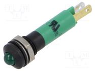 Indicator: LED; prominent; green; 24VDC; Ø8mm; IP67; metal,plastic CML INNOVATIVE TECHNOLOGIES